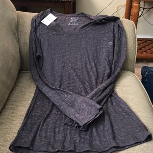 Long sleeve sheer top